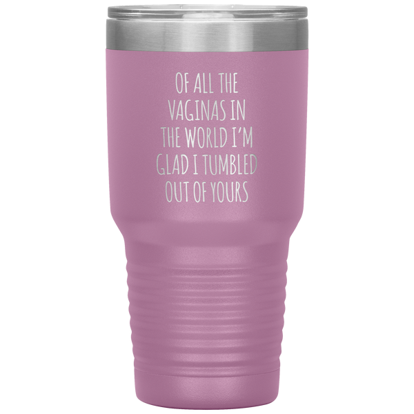 Funny Mother's Day Tumbler Of All the Vaginas in the World Tumbler Travel Coffee Cup BPA Free
