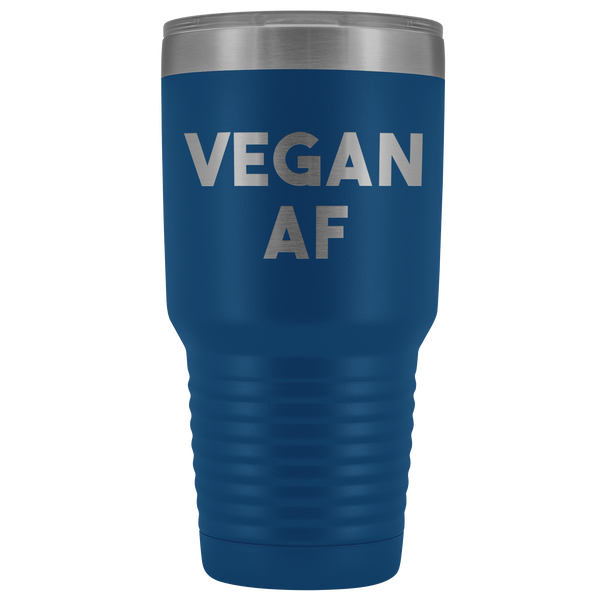 Vegan AF Tumbler Gifts for Vegans Double Walled Vacuum Insulated Hot Cold Travel Cup 30 oz BPA Free
