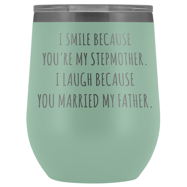 Stepmom Mug Step Mom Gifts Stepmother Gifts for Step-Mom Funny Stemless Insulated Wine Tumblers Hot Cold BPA Free 12oz Travel Cup