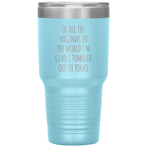 Funny Mother's Day Tumbler Of All the Vaginas in the World Tumbler Travel Coffee Cup BPA Free