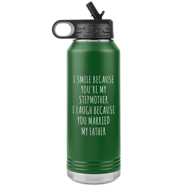 Funny Stepmom Mother's Day Gift Step Mom Water Bottle Insulated Tumbler 32oz BPA Free