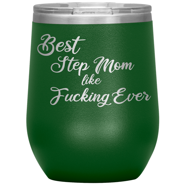 Stepmom Gift for Stepmom Wine Tumbler Stepmother Gifts Stemless Insulated BPA Free 12oz Travel Sippy Cup