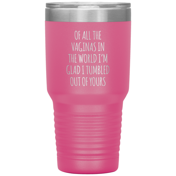 Funny Mother's Day Tumbler Of All the Vaginas in the World Tumbler Travel Coffee Cup BPA Free