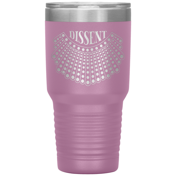 I Dissent Lace Collar Ruth Bader Ginsburg RBG Feminist Gifts Tumbler Insulated Hot Cold Travel Coffee Cup BPA Free
