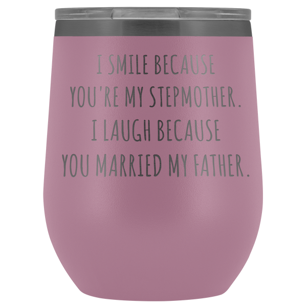 Stepmom Mug Step Mom Gifts Stepmother Gifts for Step-Mom Funny Stemless Insulated Wine Tumblers Hot Cold BPA Free 12oz Travel Cup