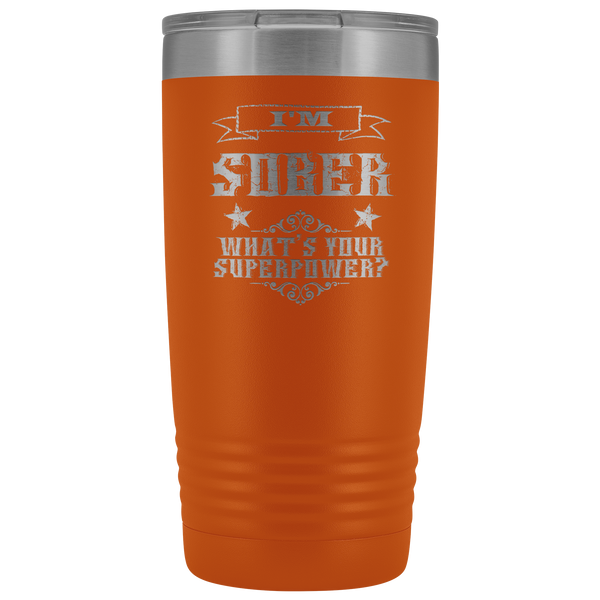 Sobriety Gift for Him for Her Sponsor Mug Sober Anniversary I'm Sober Tumbler Insulated Travel Coffee Cup 20oz BPA Free