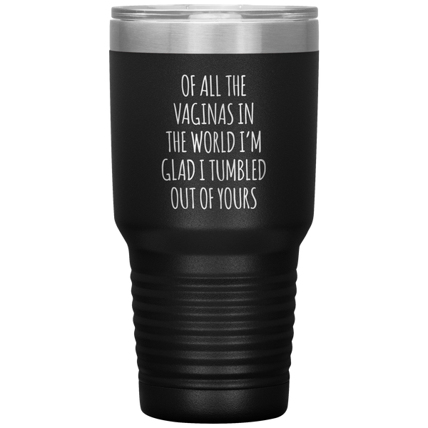 Funny Mother's Day Tumbler Of All the Vaginas in the World Tumbler Travel Coffee Cup BPA Free