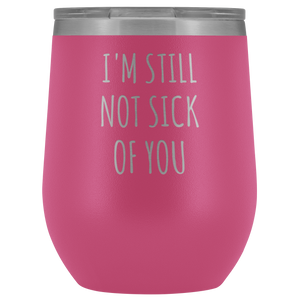 Girlfriend Valentine's Day Gift Wife Anniversary Gifts Cute Stemless Stainless Steel Insulated Wine Tumbler Hot Cold BPA Free 12oz Travel Cup