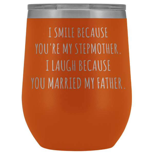 Stepmom Mug Step Mom Gifts Stepmother Gifts for Step-Mom Funny Stemless Insulated Wine Tumblers Hot Cold BPA Free 12oz Travel Cup