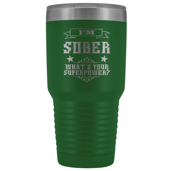 Sobriety Gift for Him for Her Sponsor Mug Sober Anniversary I'm Sober Tumbler Insulated Travel Coffee Cup 30oz BPA Free