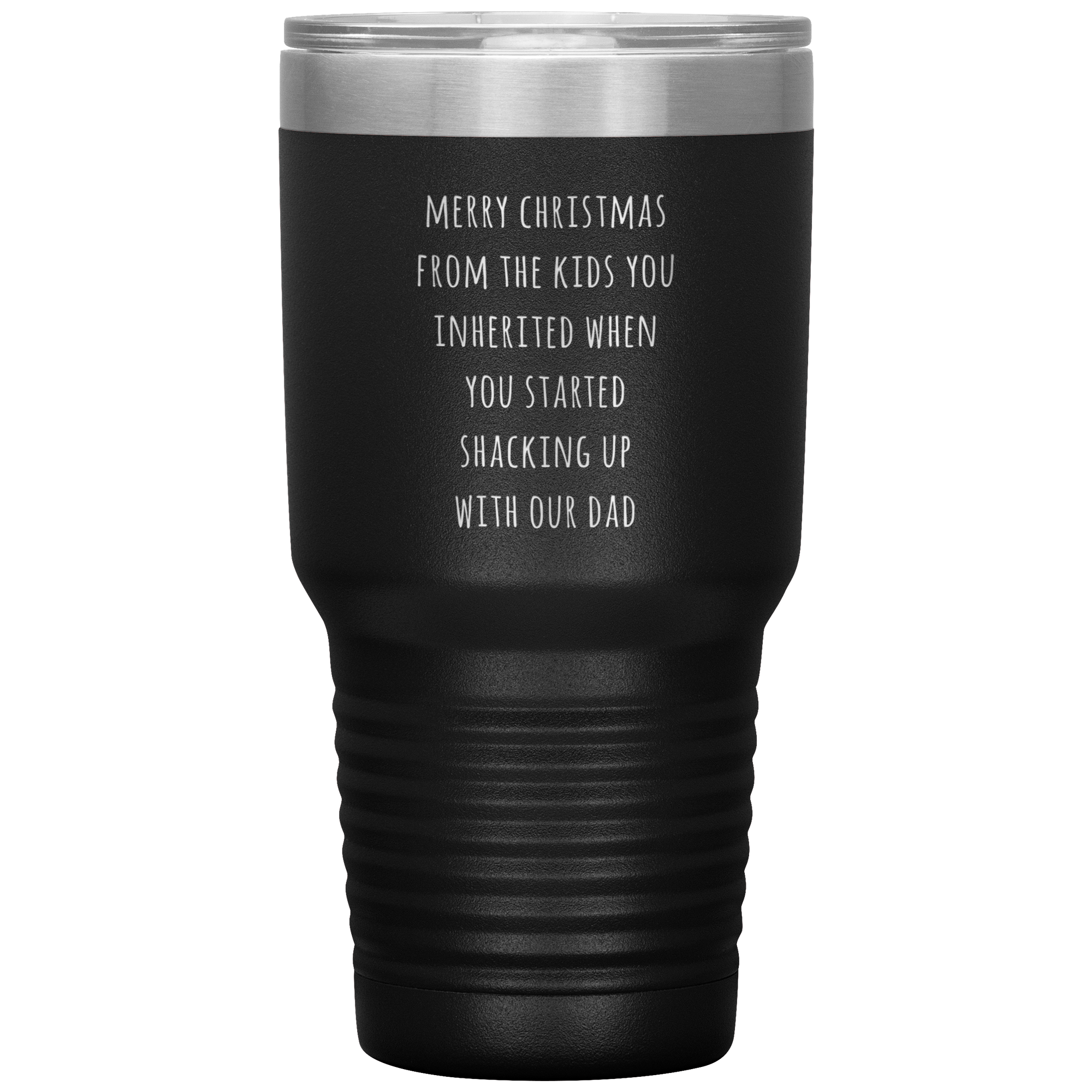 Stepmom Mug Stepmother Gift for Stepmoms Funny Merry Christmas from the KIDS You Inherited When You Started Shacking with Tumbler Coffee Cup