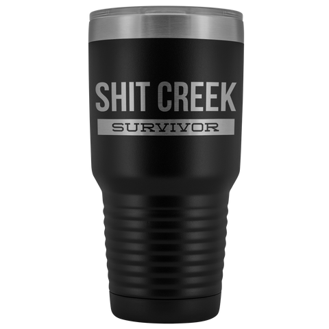 Recovery Mug Recovery Gifts Sobriety Gifts Funny Mugs for Men Women Shit Creek Survivor Tumbler Metal Mug Insulated Hot Cold Travel Coffee Cup 30oz BPA Free