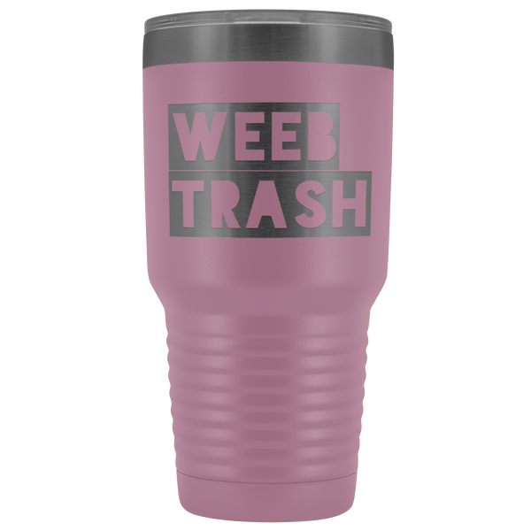 Weeb Trash Tumbler Anime Gifts Double Wall Insulated Hot Cold Metal Travel Coffee Cup 30oz BPA Free
