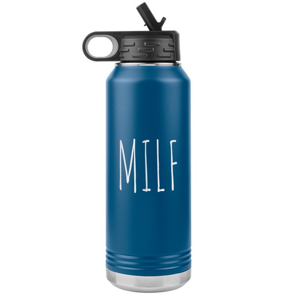 MILF Water Bottle Push Present For New Mom Funny Mother's Day Gift Baby Shower Future Mom Pregnant Congratulations 32oz BPA Free