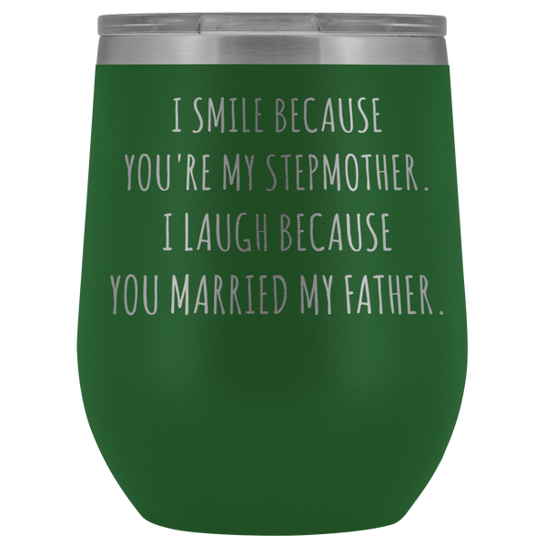 Stepmom Mug Step Mom Gifts Stepmother Gifts for Step-Mom Funny Stemless Insulated Wine Tumblers Hot Cold BPA Free 12oz Travel Cup