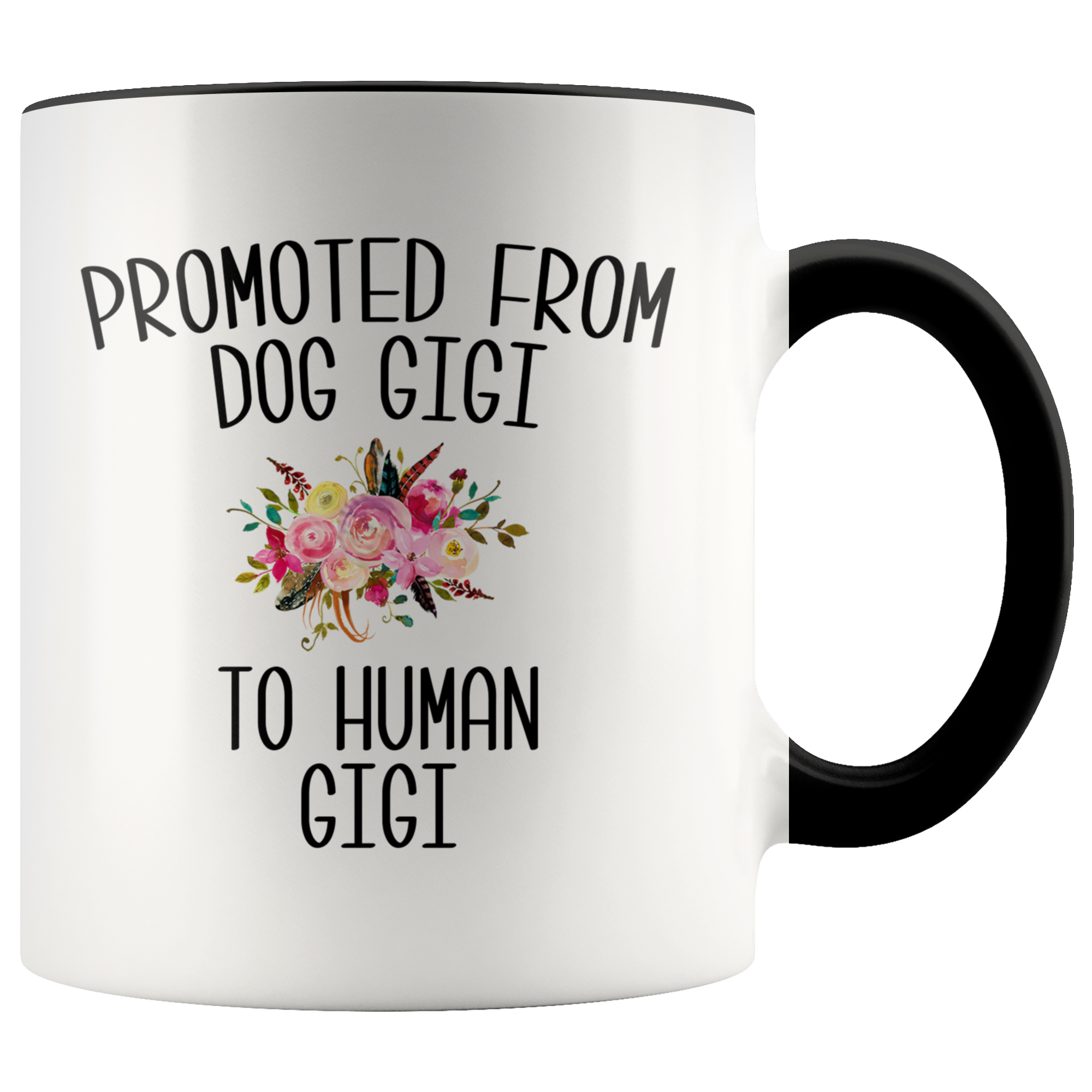 Promoted From Dog Gigi To Human Gigi Mug New GiGis Pregnancy Announcement Mother in Law Reveal Gift for Her Baby Shower Gifts