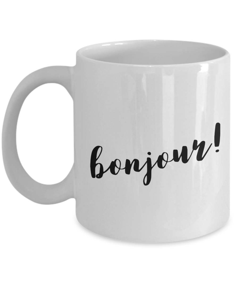 Bonjour Coffee Mug Ceramic Coffee Cup-Cute But Rude
