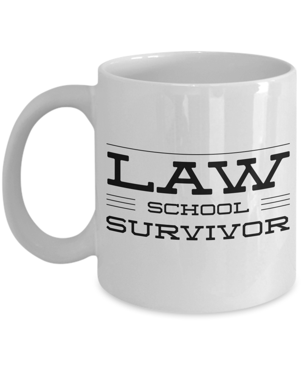 Coffee Mugs Gifts for Law School Graduation - Law School Survivor Ceramic Coffee Cup-Cute But Rude