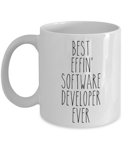 Gift For Software Developer Best Effin' Software Developer Ever Mug Coffee Cup Funny Coworker Gifts