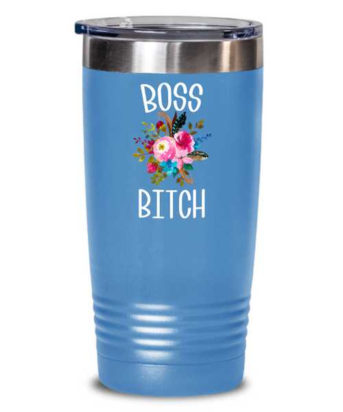 Boss Bitch Tumbler Coffee Mug Like A Boss Lady Boss Babe Coworker Gifts Funny Insulated Travel Cup BPA Free