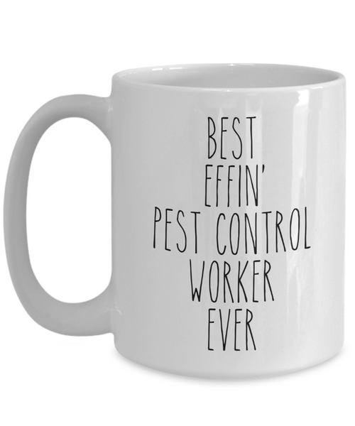 Gift For Pest Control Worker Best Effin' Pest Control Worker Ever Mug Coffee Cup Funny Coworker Gifts