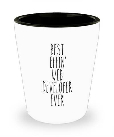 Gift For Web Developer Best Effin' Web Developer Ever Ceramic Shot Glass Funny Coworker Gifts