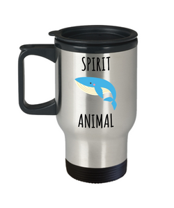 Whale Spirit Animal Mug Whales Gifts for Women Men Stainless Steel Insulated Travel Coffee Cup-Cute But Rude