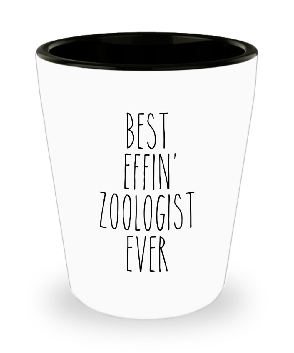 Gift For Zoologist Best Effin' Zoologist Ever Ceramic Shot Glass Funny Coworker Gifts