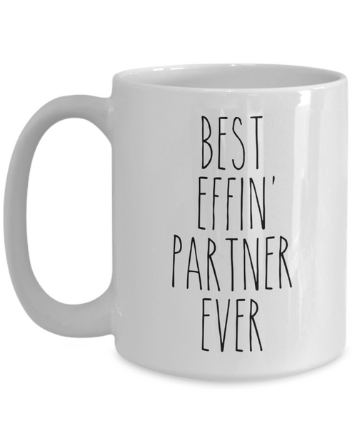 Gift For Partner Best Effin' Partner Ever Mug Coffee Cup Funny Coworker Gifts