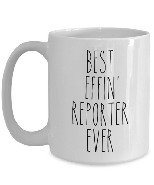 Gift For Reporter Best Effin' Reporter Ever Mug Coffee Cup Funny Coworker Gifts