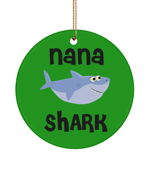 Nana Shark Ceramic Christmas Tree Ornament