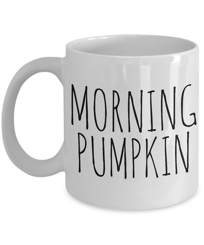 Mornin Pumpkin Mug Cute Ceramic Good Morning Coffee Cup Fall Gifts-Cute But Rude