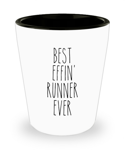 Gift For Runner Best Effin' Runner Ever Ceramic Shot Glass Funny Coworker Gifts