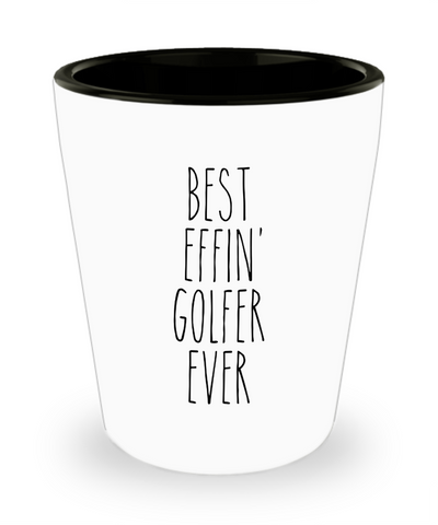 Gift For Golfer Best Effin' Golfer Ever Ceramic Shot Glass Funny Coworker Gifts