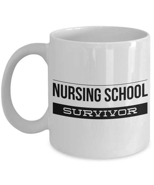 Nurse Graduation Coffee Mug - Nursing School Survivor Ceramic Coffee Cup-Cute But Rude