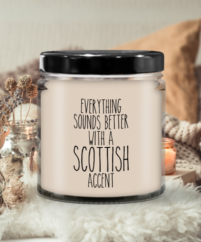 Everything Sounds Better With A Scottish Accent 9 oz Vanilla Scented Soy Wax Candle