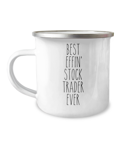 Gift For Stock Trader Best Effin' Stock Trader Ever Camping Mug Coffee Cup Funny Coworker Gifts