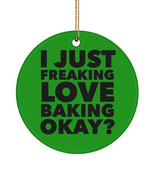 Baker Ornament for a Star I Just Freaking Love Baking Okay Ceramic Christmas Tree Ornament