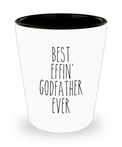 Gift For Godfather Best Effin' Godfather Ever Ceramic Shot Glass Funny Coworker Gifts