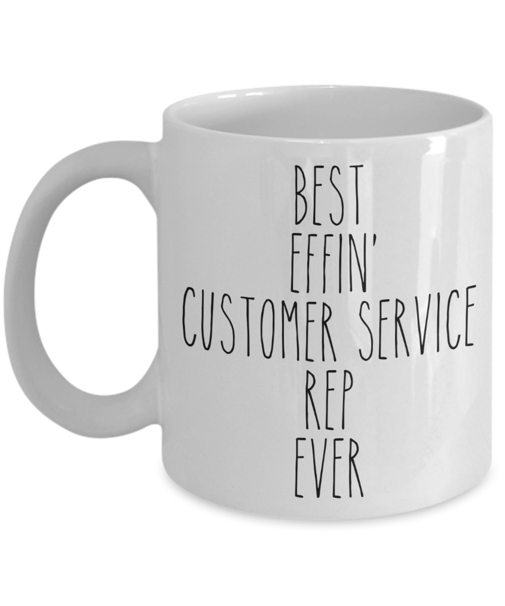 Gift For Customer Service Rep Best Effin' Customer Service Rep Ever Mug Coffee Cup Funny Coworker Gifts