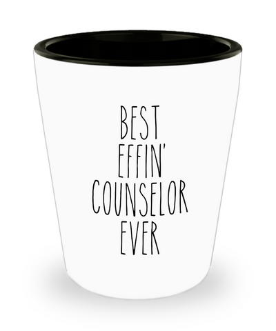 Gift For Counselor Best Effin' Counselor Ever Ceramic Shot Glass Funny Coworker Gifts