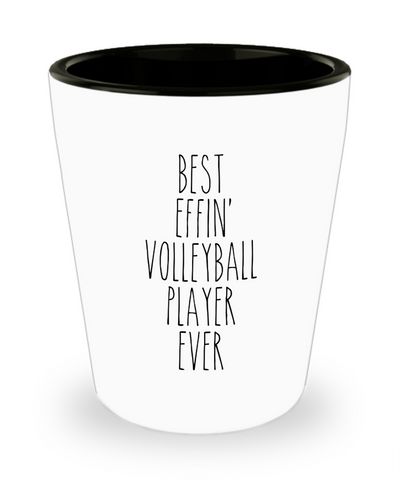Gift For Volleyball Player Best Effin' Volleyball Player Ever Ceramic Shot Glass Funny Coworker Gifts