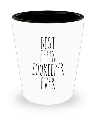 Gift For Zookeeper Best Effin' Zookeeper Ever Ceramic Shot Glass Funny Coworker Gifts