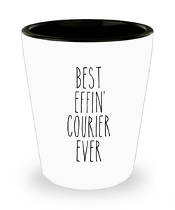 Gift For Courier Best Effin' Courier Ever Ceramic Shot Glass Funny Coworker Gifts