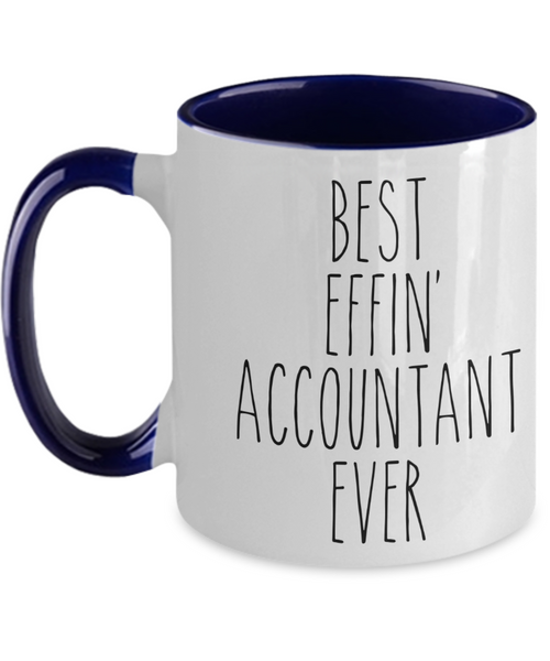 Gift For Accountant Best Effin' Accountant Ever Mug Two-Tone Coffee Cup Funny Coworker Gifts