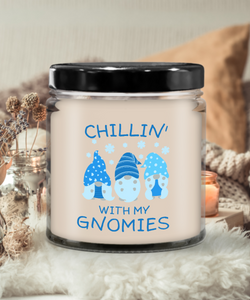 Holiday Gnome, Winter Gnome, Neighbor Gift, Gift for Neighbor, 9oz Vanilla Scented Soy Wax Candle