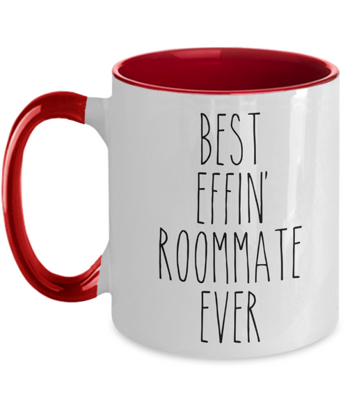 Gift For Roommate Best Effin' Roommate Ever Mug Two-Tone Coffee Cup Funny Coworker Gifts