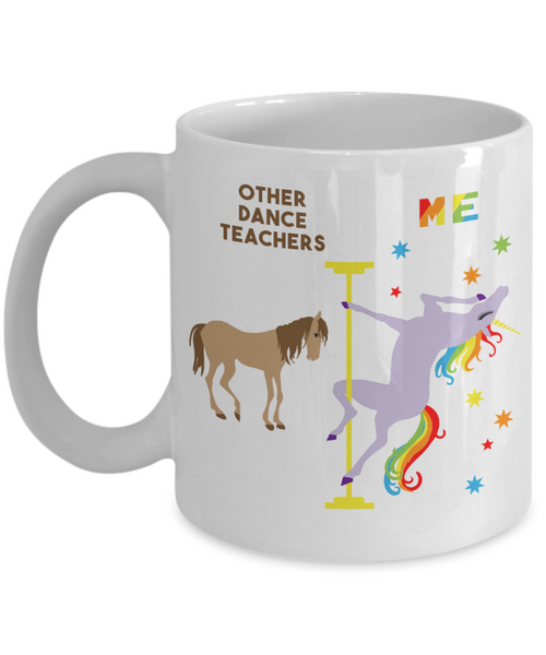 Dance Teacher Gifts Ballet Teacher Mug Rainbow Unicorn Coffee Cup