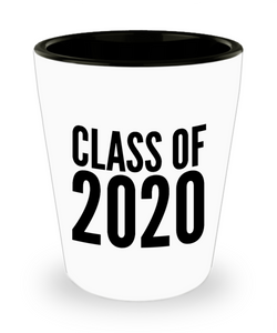 Class of 2020 Ceramic Shot Glass Cup Graduation Gift Idea for College Student Gifts for High School Graduate