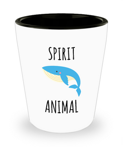 Whale Spirit Animal Mug Whales Gifts for Women Men Ceramic Shot Glass-Cute But Rude